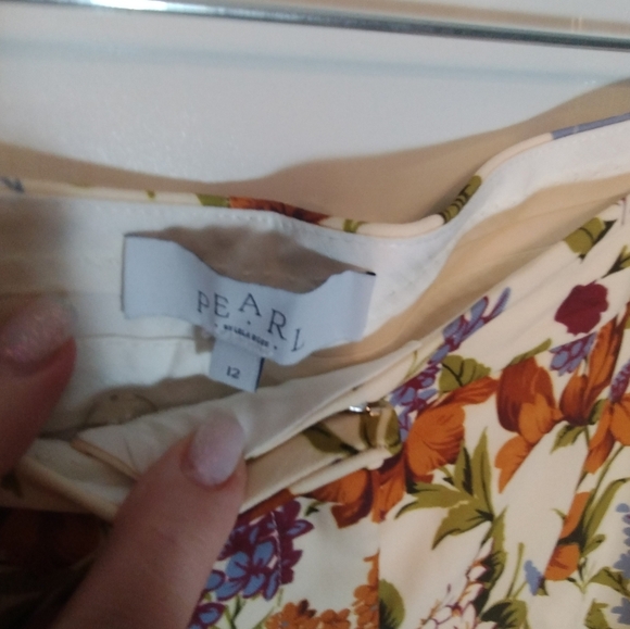 Pearl Floral Print Pants sz 12 - Picture 5 of 11